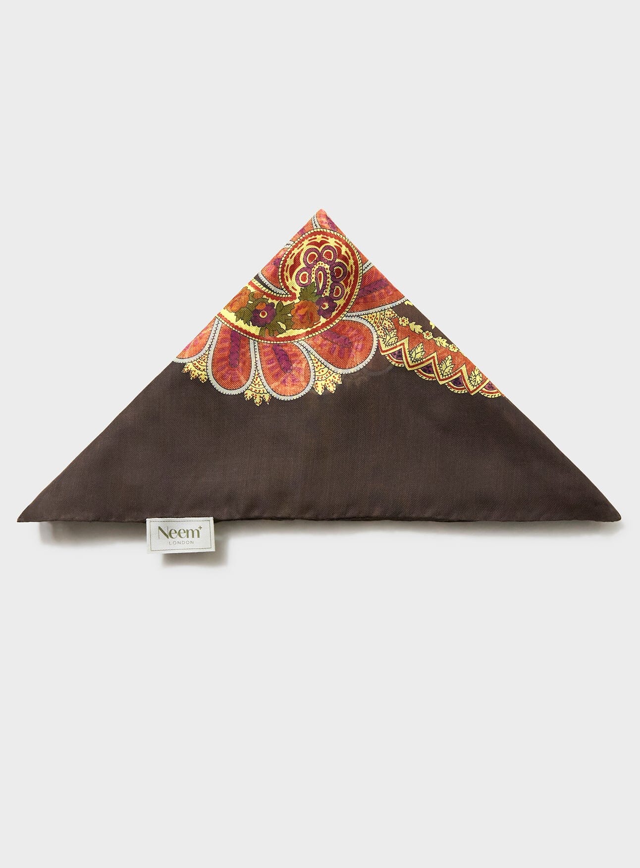 Biodegradable Italian Tencel Orange Paisley Stylish Scarf - Image 5