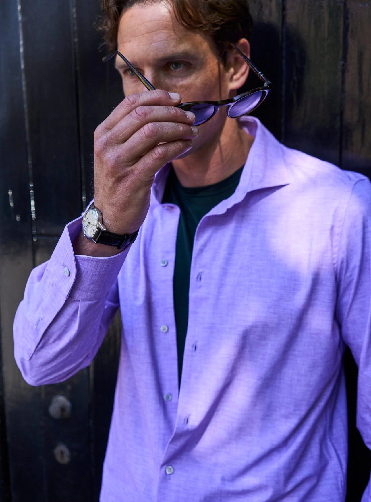 Recycled Italian Lilac Cut Away Comfort Shirt - Image 7