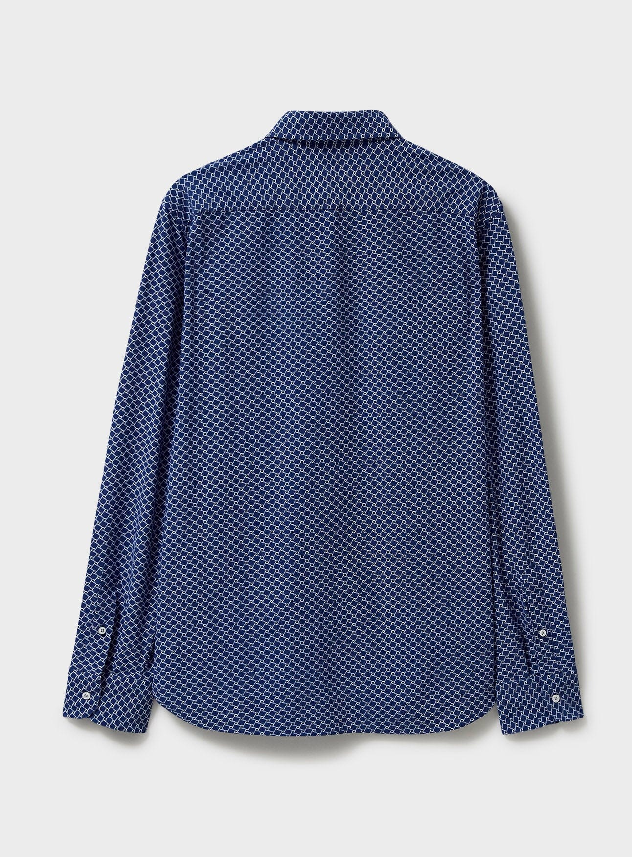 Recycled Italian Navy Square Cut Away Comfort Shirt - Image 5
