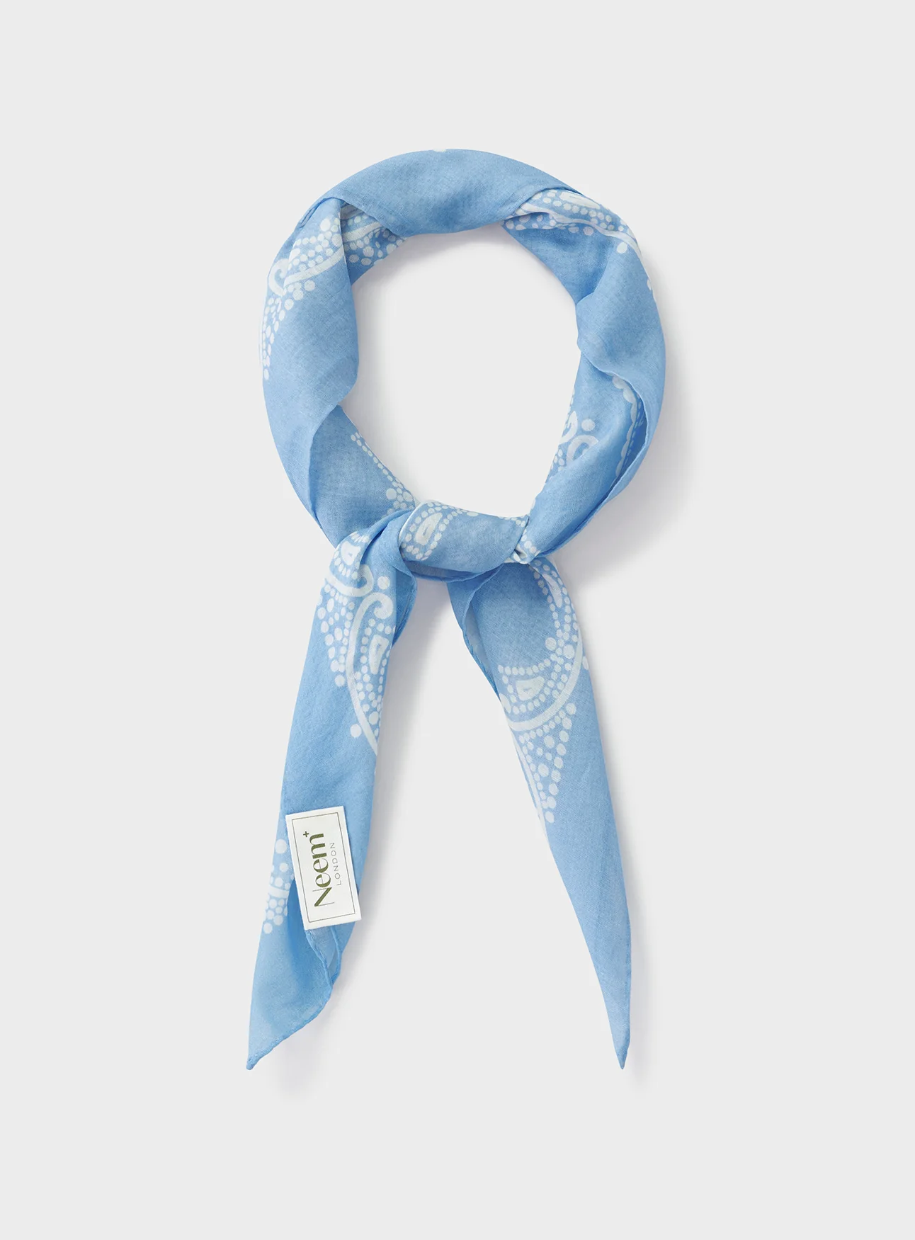 Cotton & Cashmere  Sky Como Print Bandana - Image 4