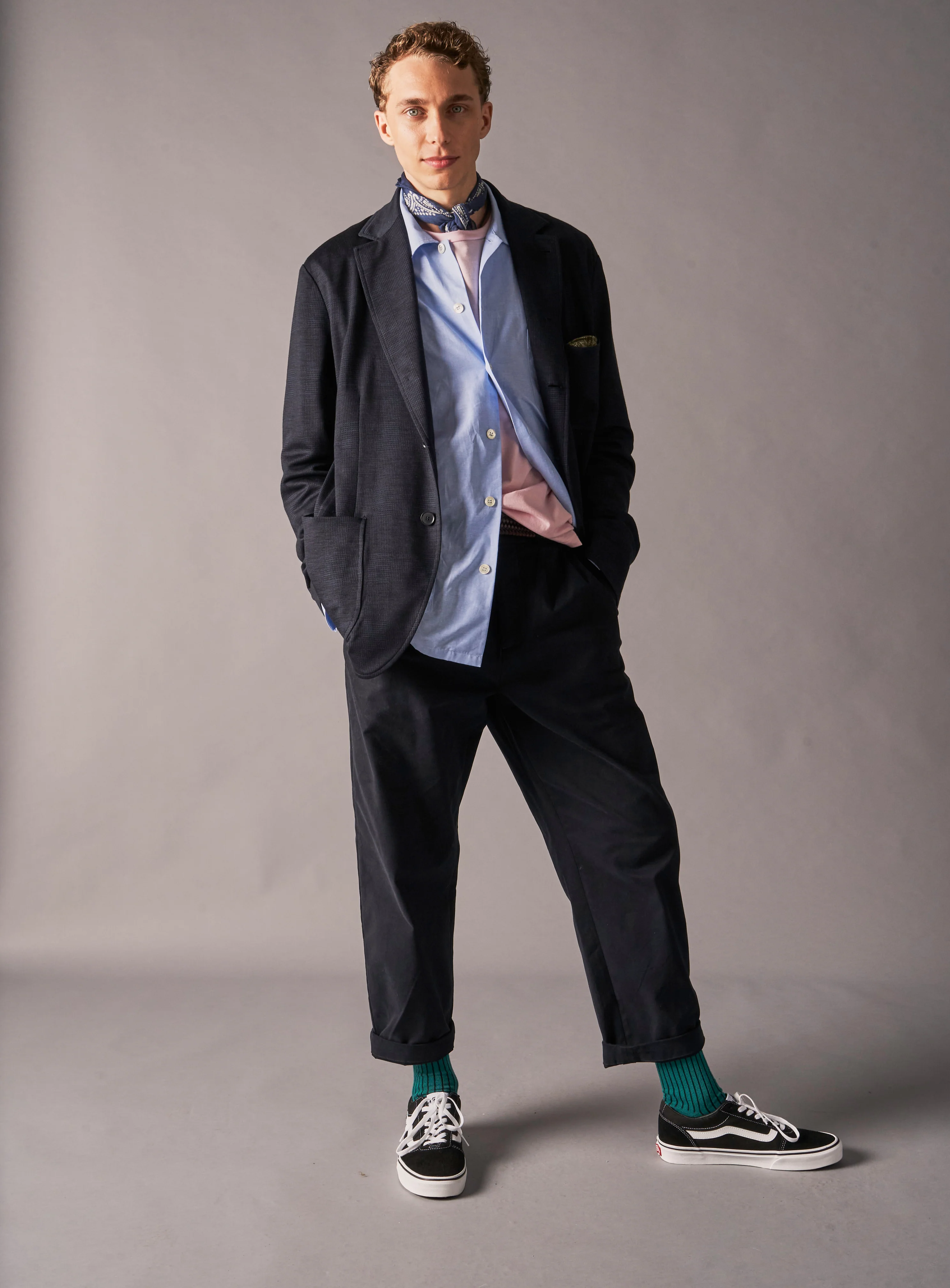 Cotton & Cashmere  Sky Como Print Bandana - Image 5