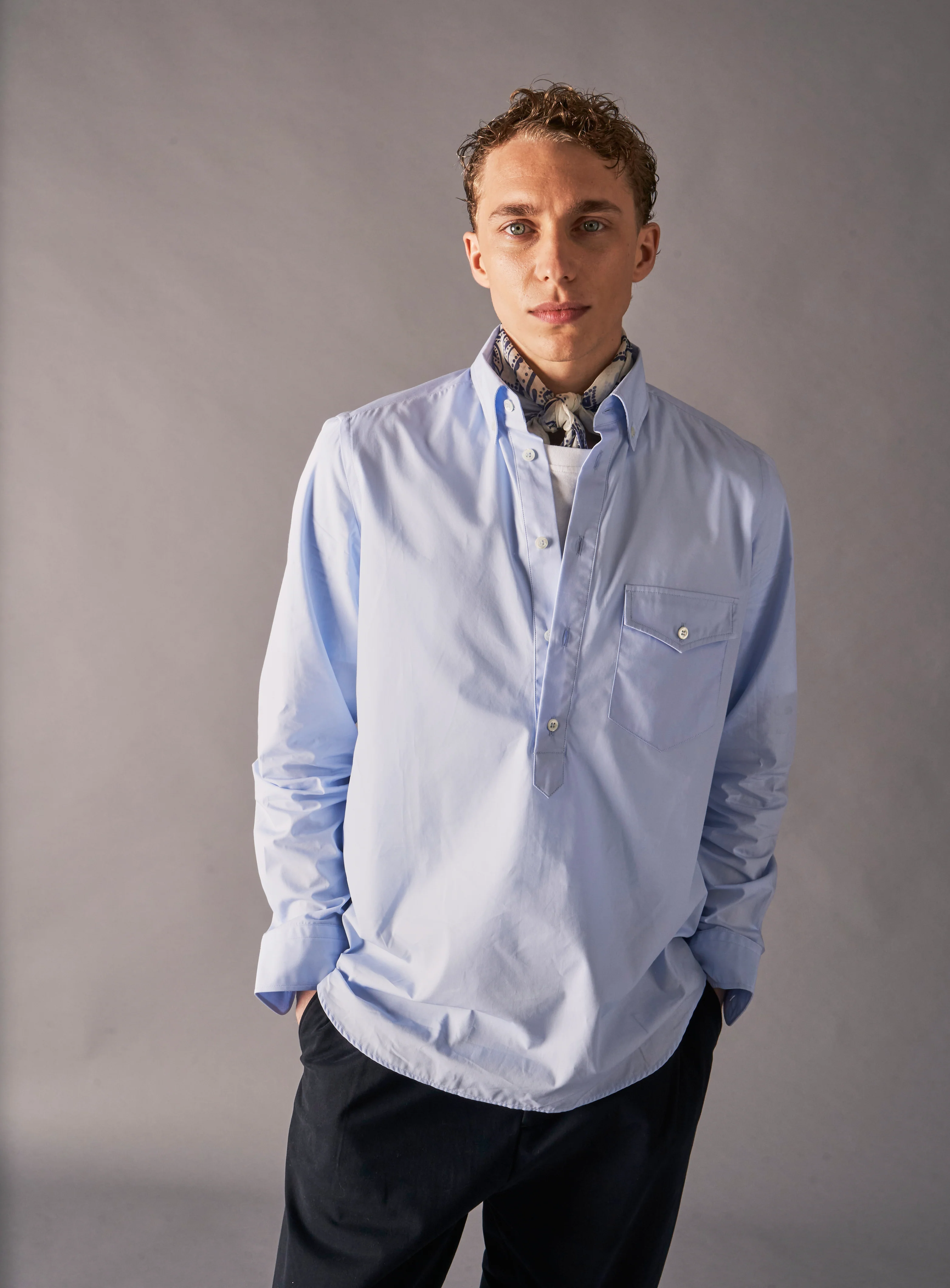 Cotton & Cashmere White Como Print Neem Bandana - Image 4