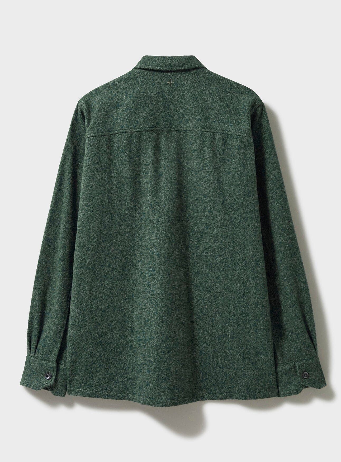 Heavy Recycled Soft Flannel Green Men's Overshirt - Image 7
