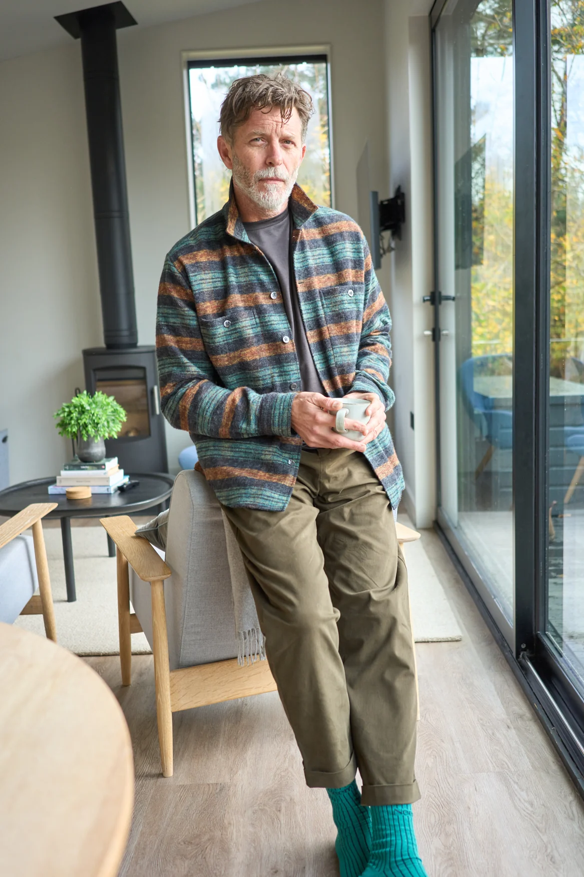 Recycled Italian Flannel Modern Country Double Pocket Overshirt - Image 4