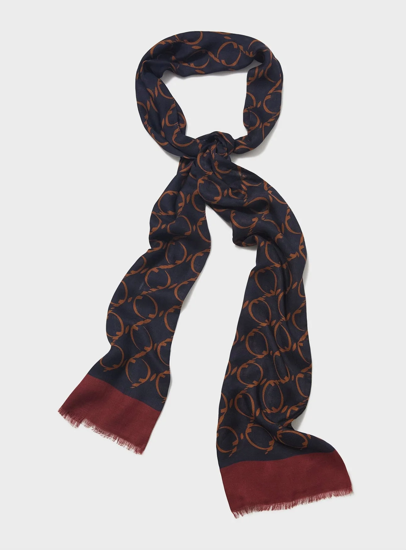 Italian Tencel Biodegradable Black Border Scarf - Image 4