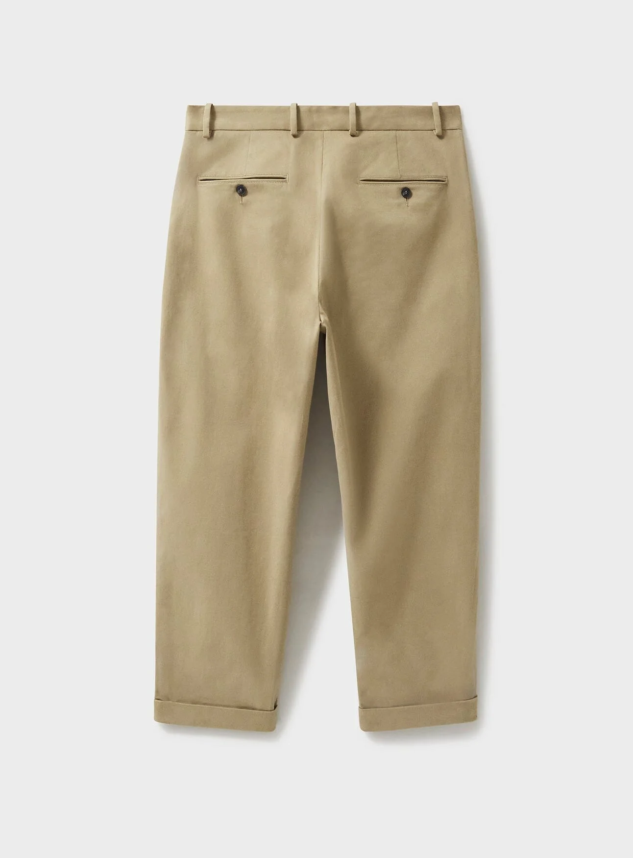 Organic Cotton stretch Oatmeal Pleated Trouser - Image 5