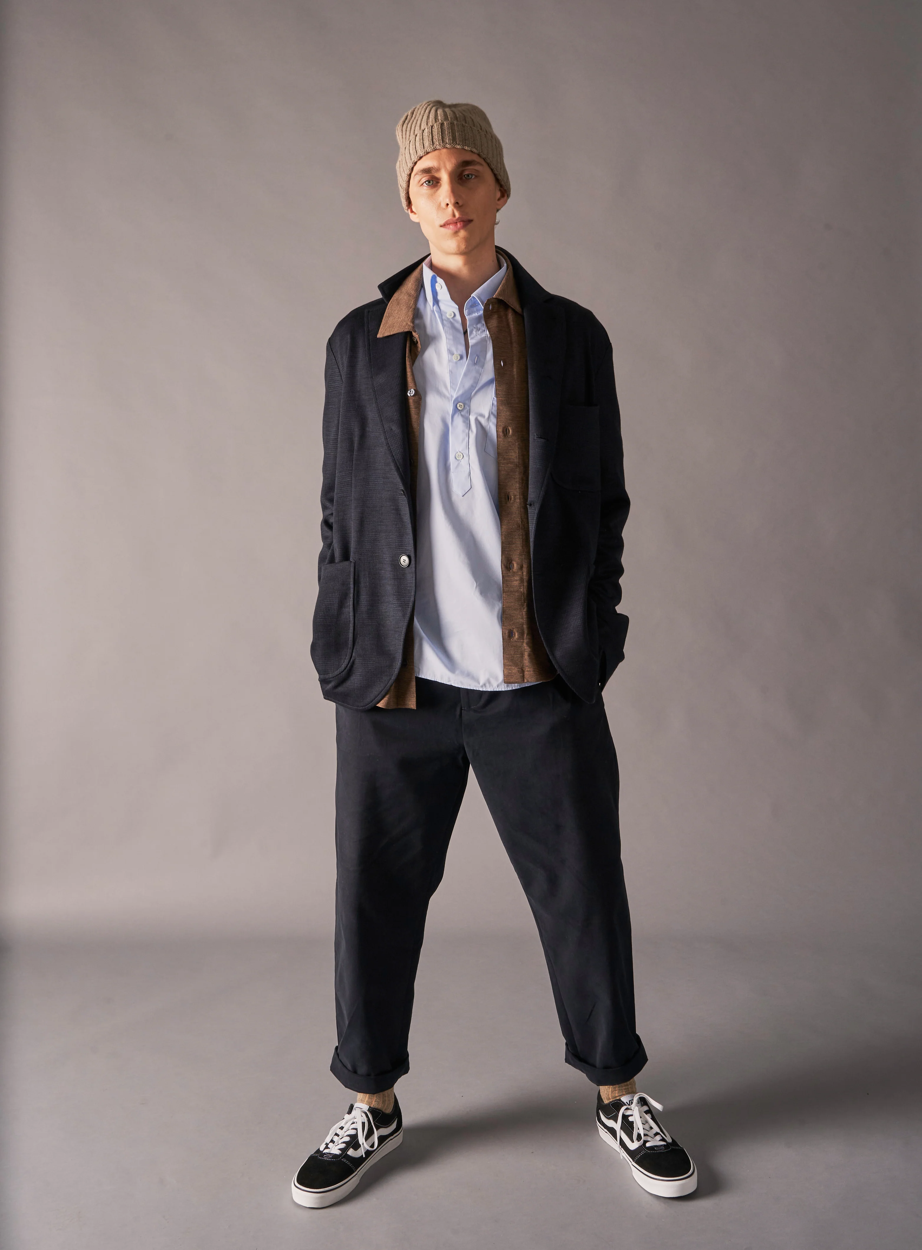 Regenerative Cotton Sky Modern Button-down Collar Popover Shirt - Image 3