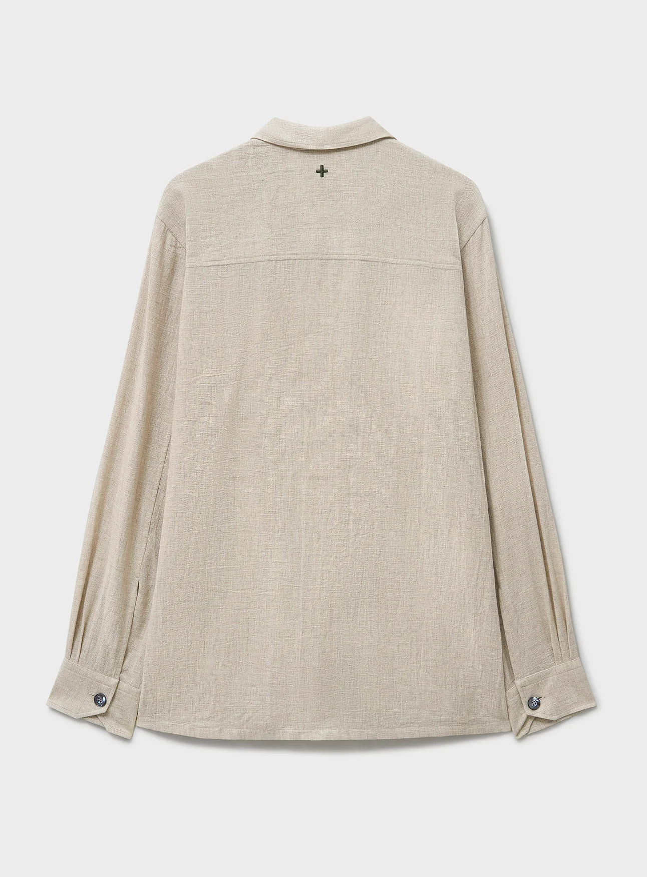 Recycled Cotton Basket Weave Stone Resort Overshirt - Image 3