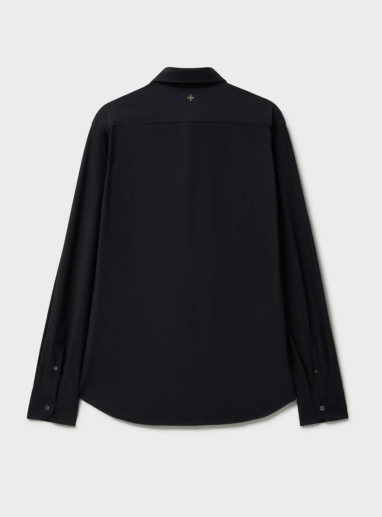 Recycled Italian Black Cut Away Comfort Shirt - Image 5