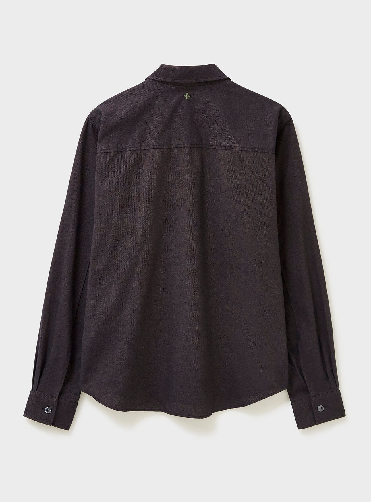 Recycled Italian Chocolate Flannel Double Pocket Overshirt - Image 3
