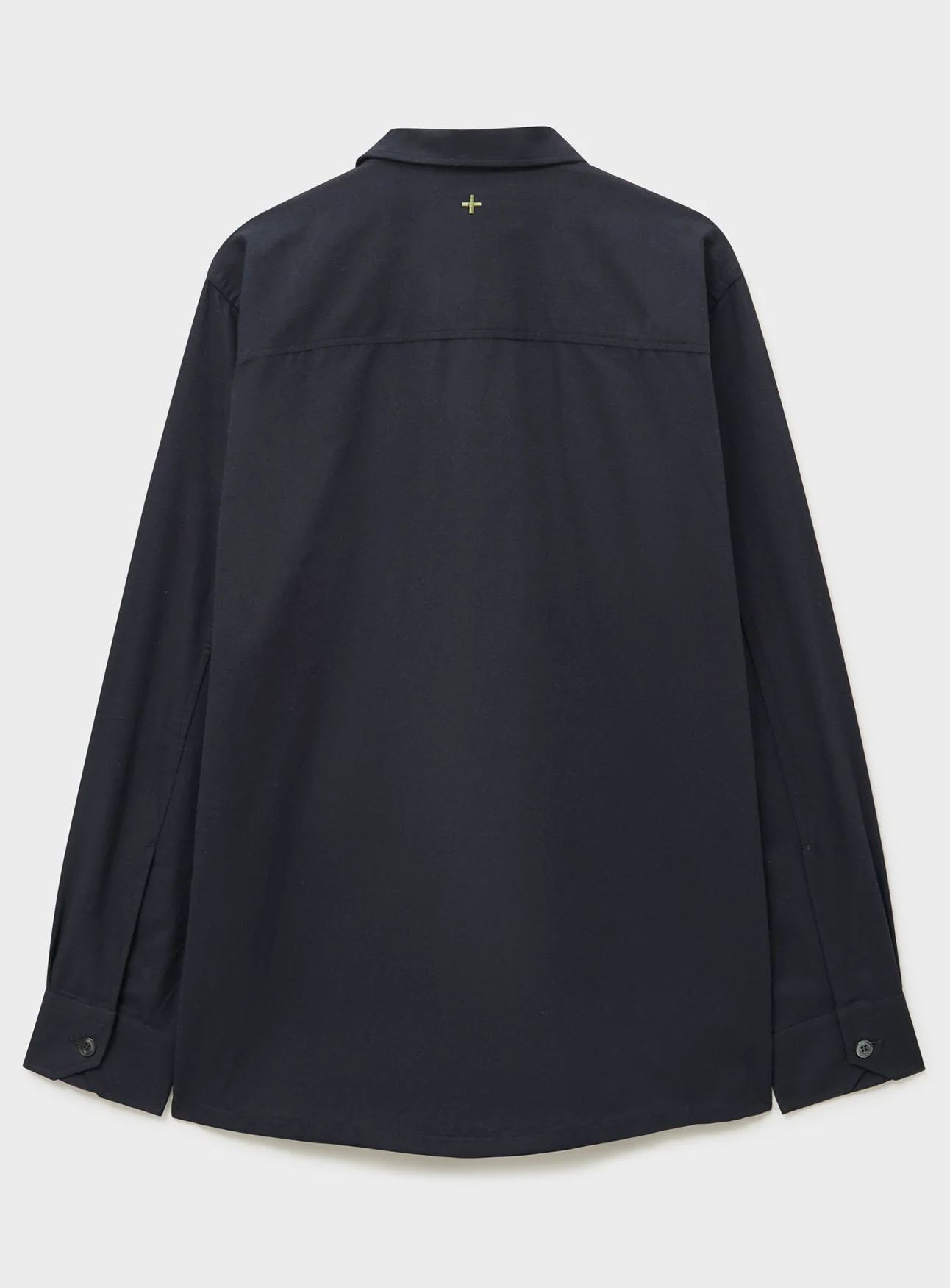 Recycled Italian Flannel Black Shirt Jacket - Image 6