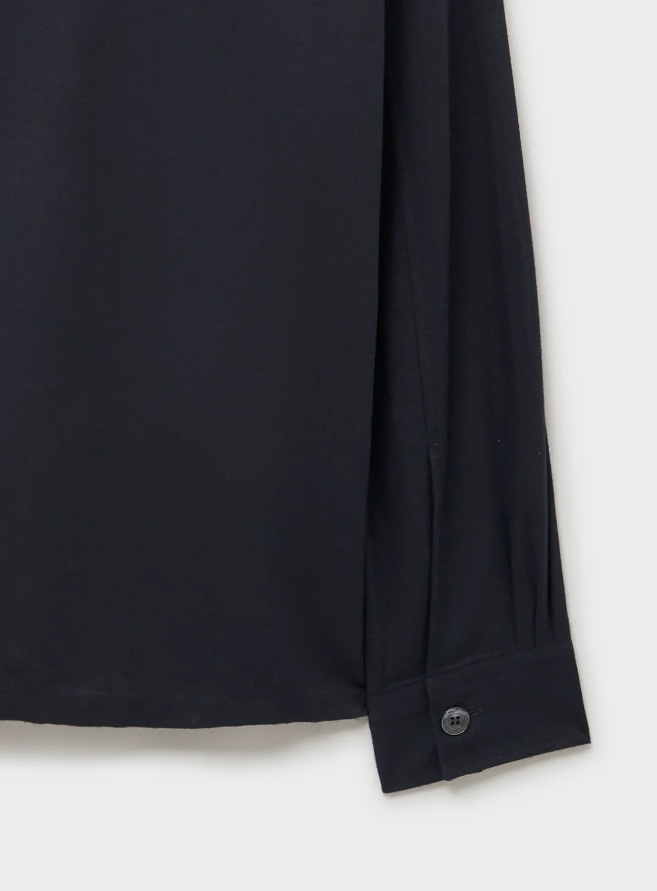 Recycled Italian Flannel Black Spitafields Overshirt - Image 6