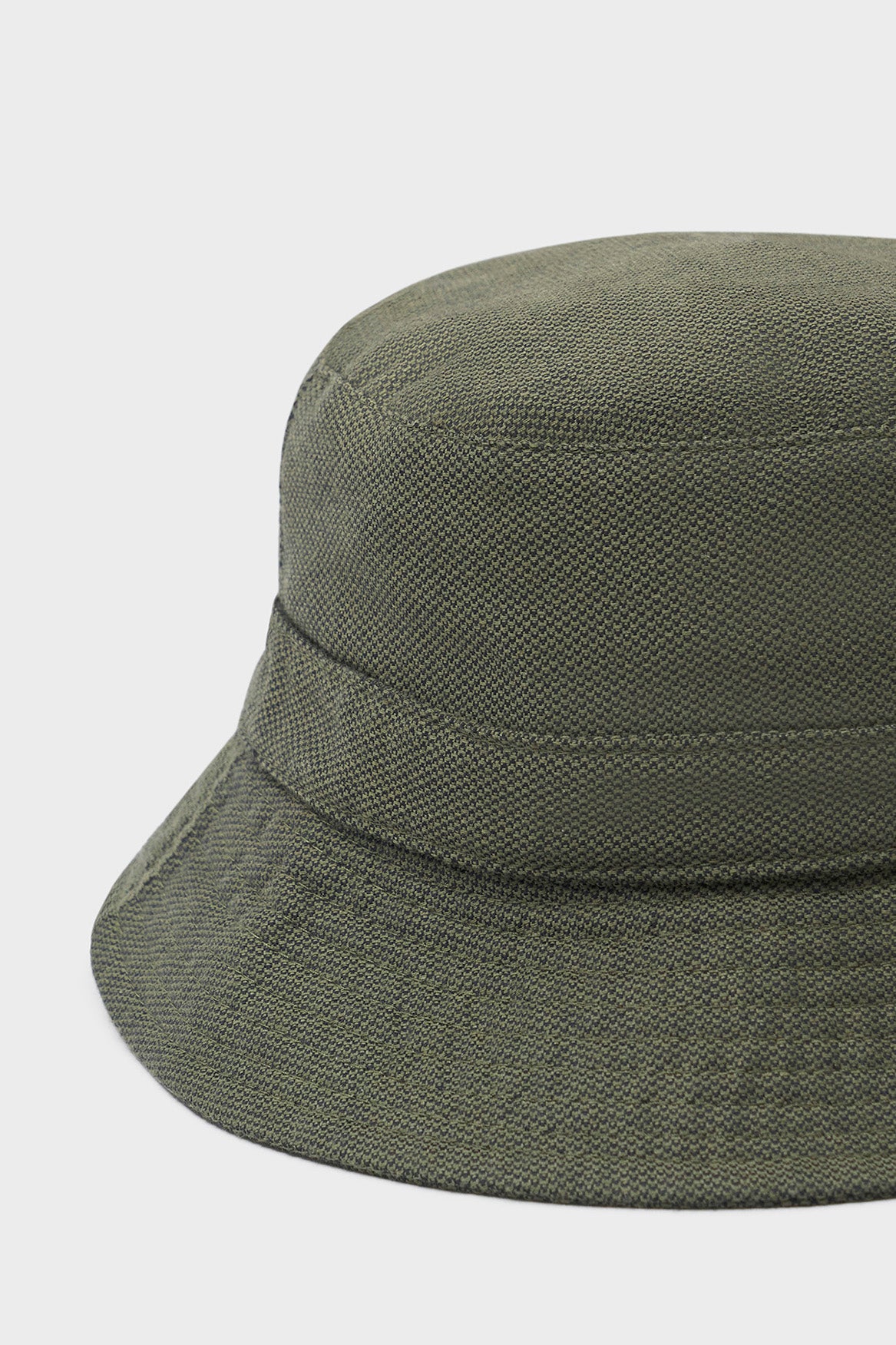 Recycled Italian Flannel Green Neem Bucket hat - Image 2