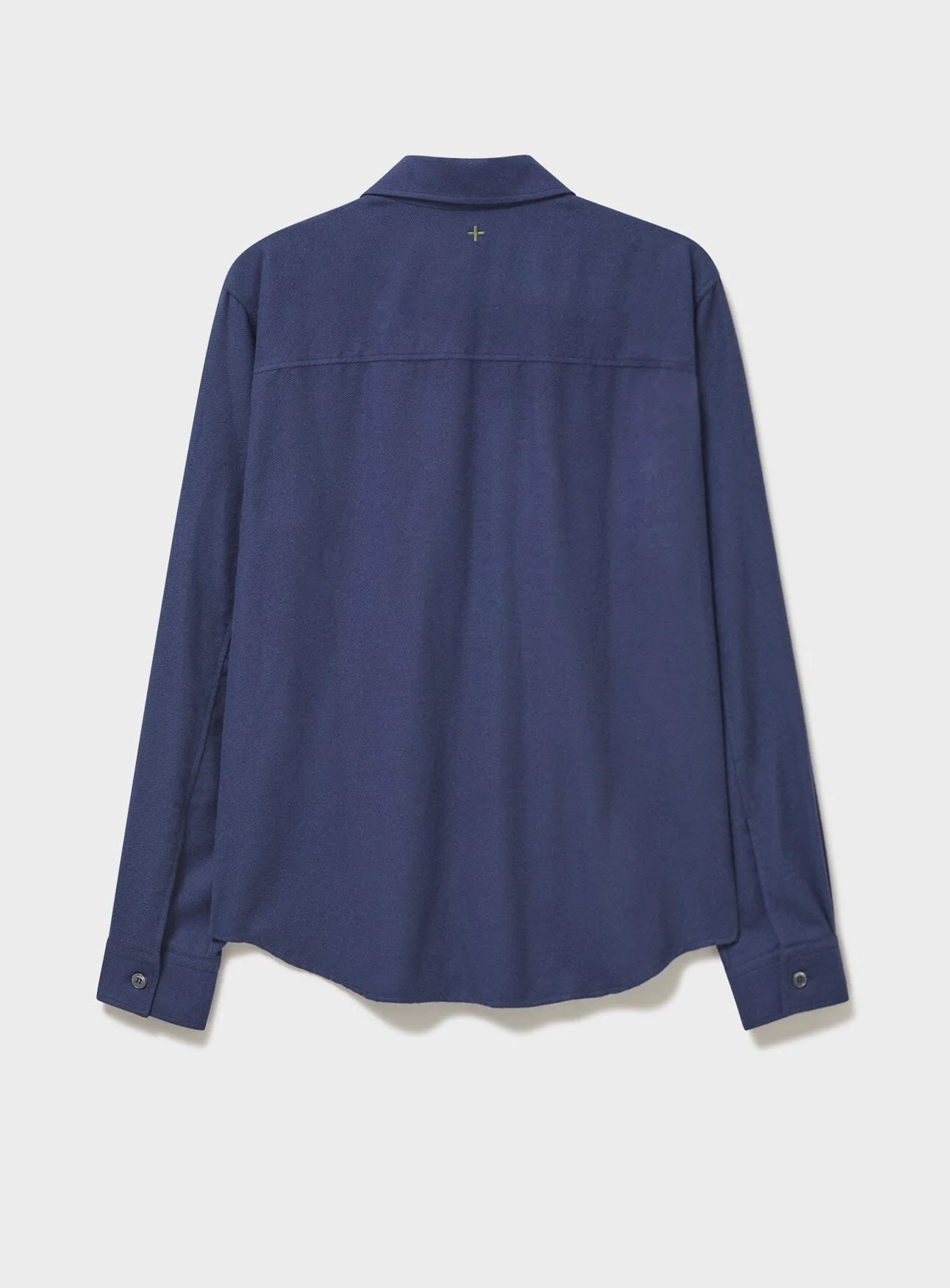 Recycled Italian Navy Flannel Double Pocket Shirt - Image 5
