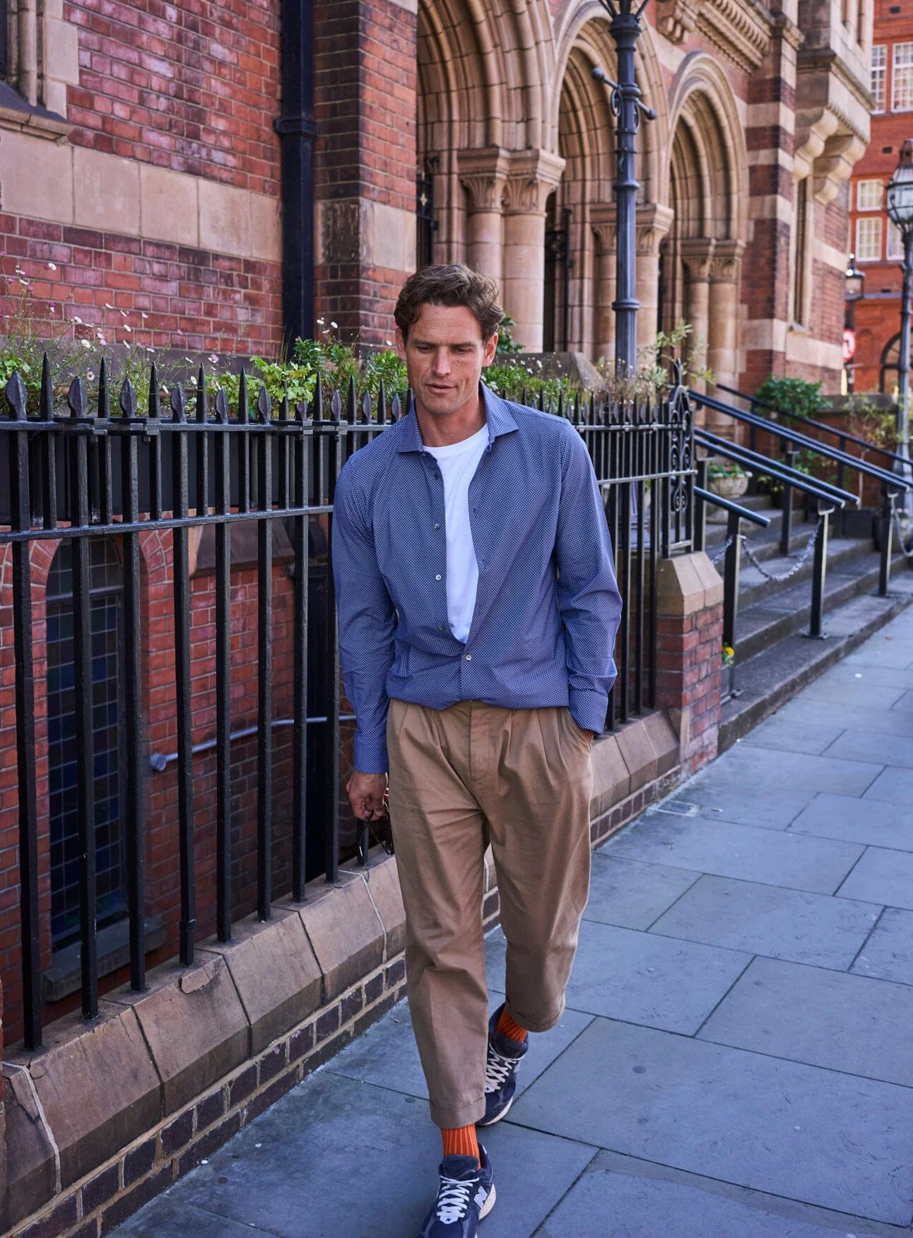 Recycled Italian Navy Como Print Comfort Shirt - Image 2