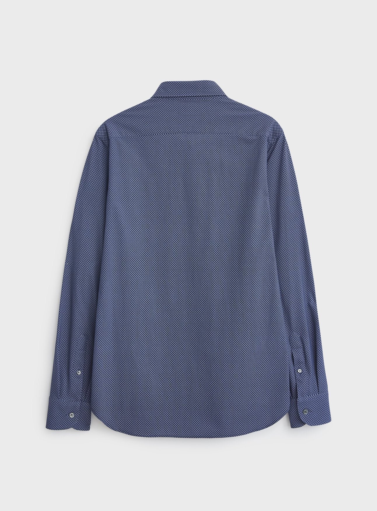 Recycled Italian Navy Como Print Comfort Shirt - Image 6