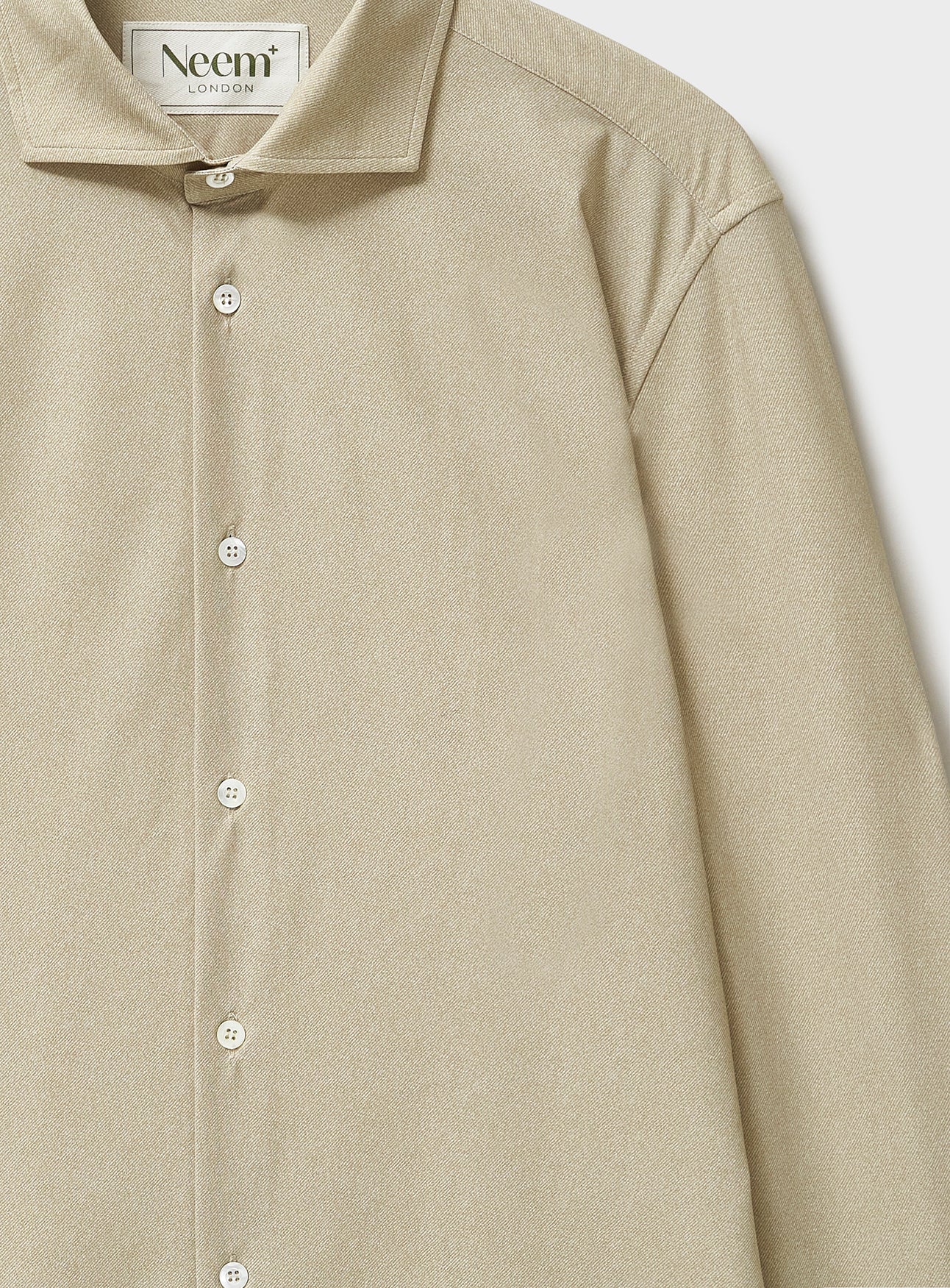 Recycled Italian Oatmeal Cut Away Comfort Shirt - Image 3