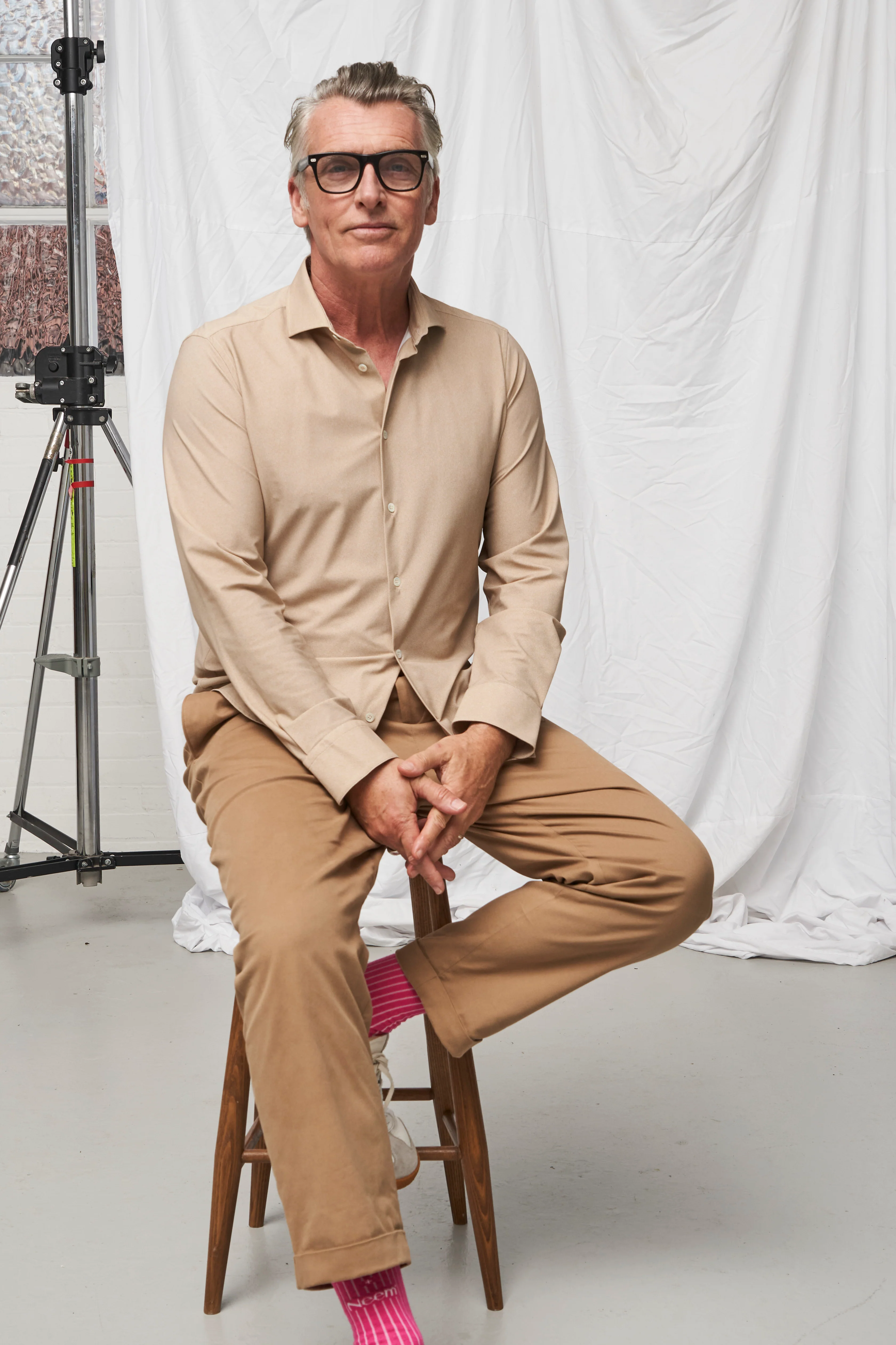 Recycled Italian Oatmeal Cut Away Comfort Shirt - Image 4