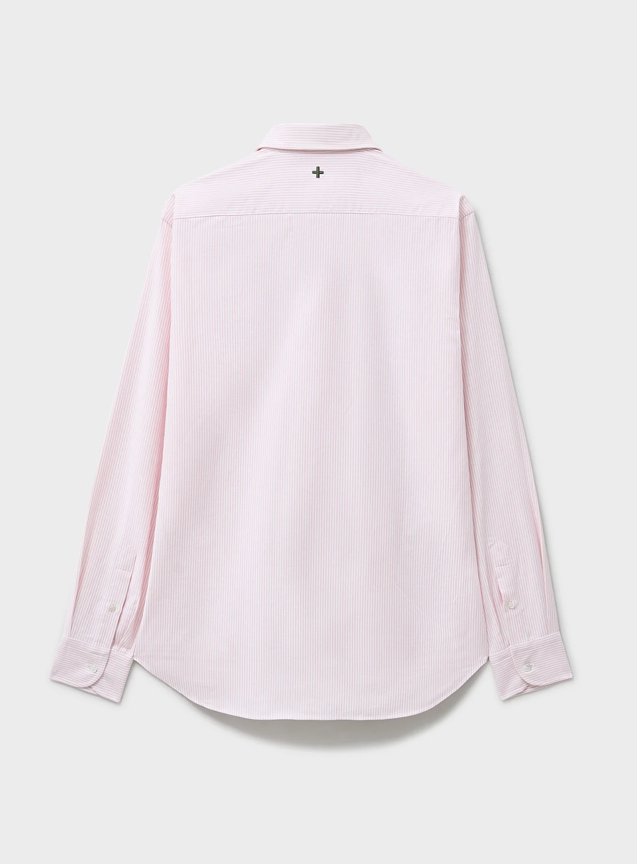 Recycled Italian Oxford Pink New Cut Away Popover Shirt - Image 5