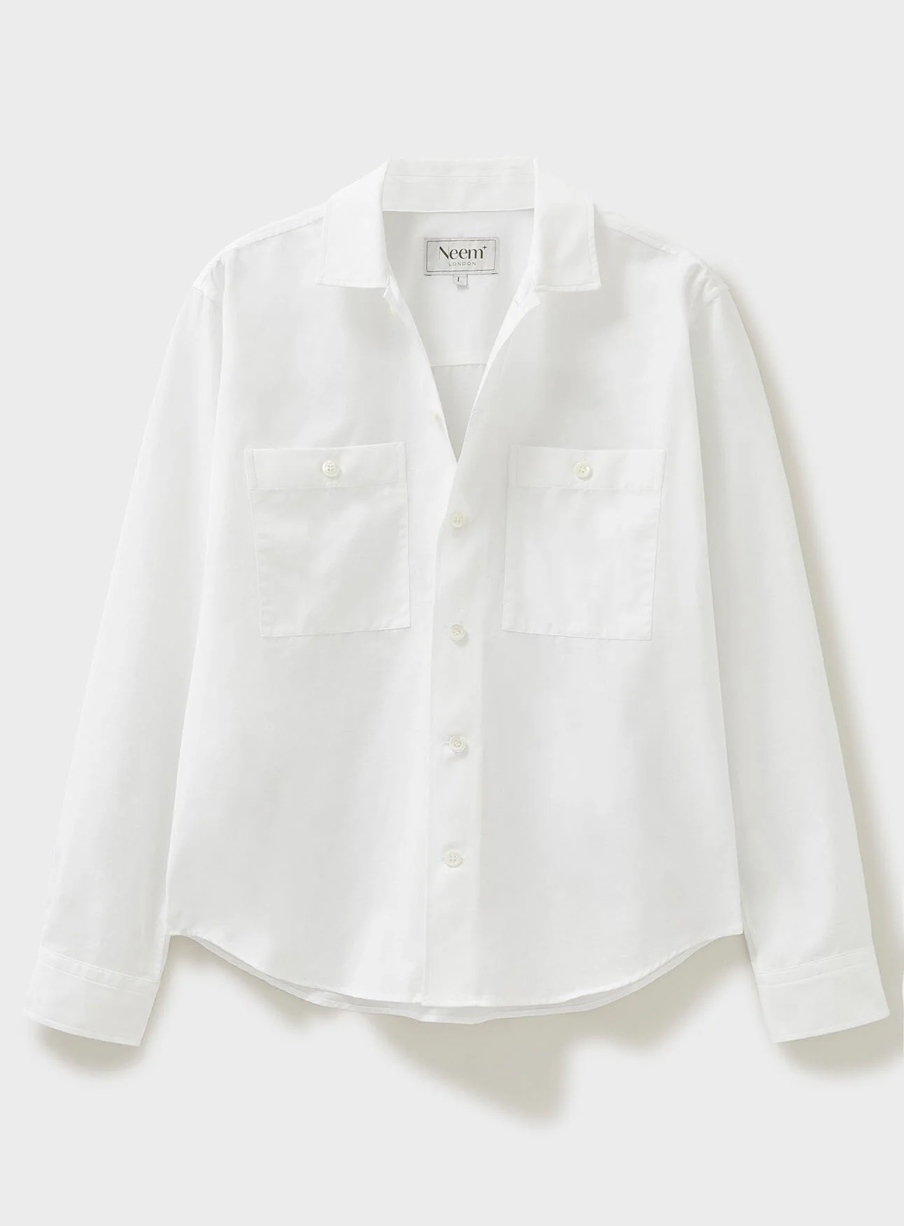 Recycled Italian White Double Pocket Shirt - Image 3