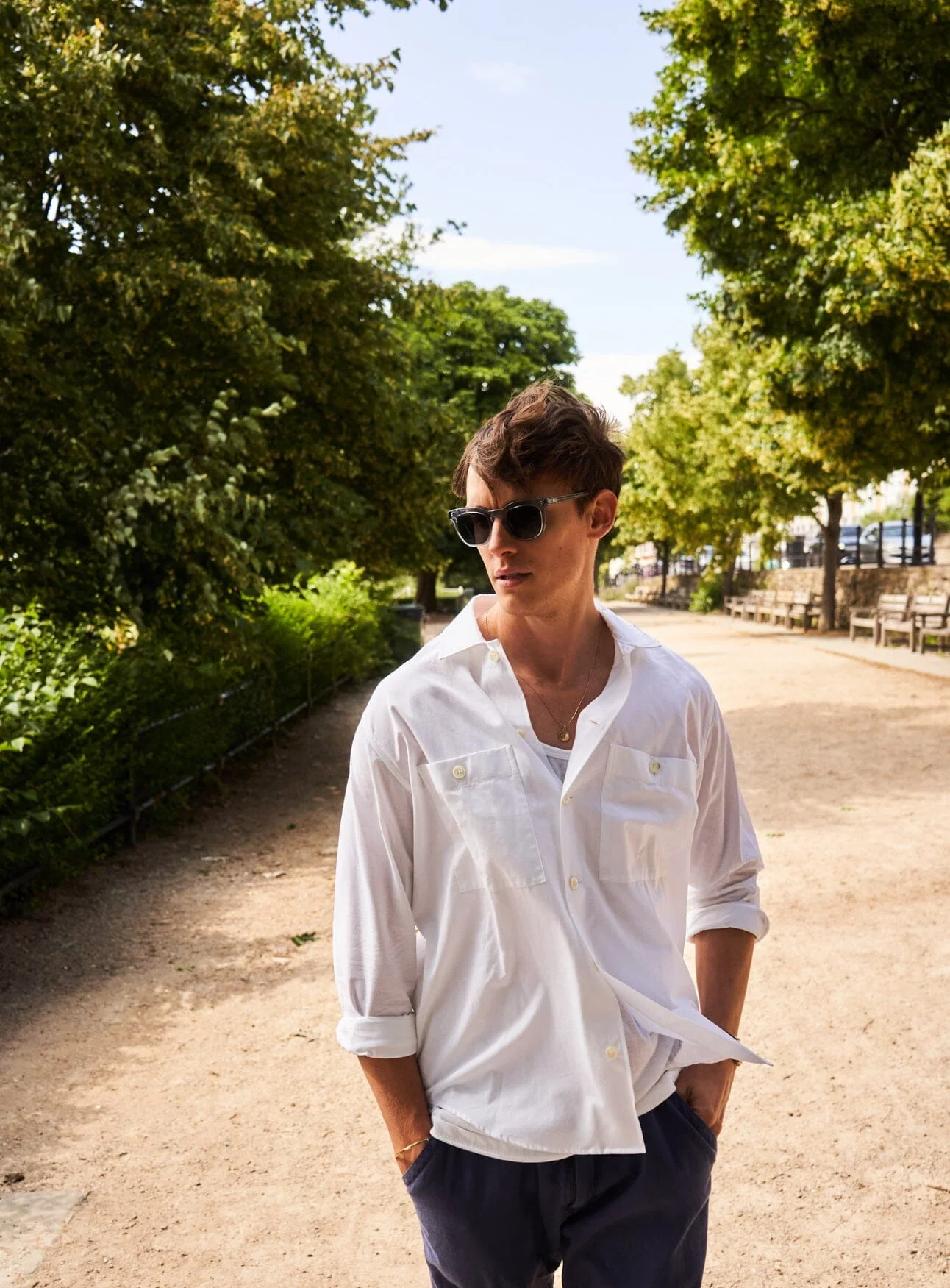 Recycled Italian White Double Pocket Shirt - Image 4