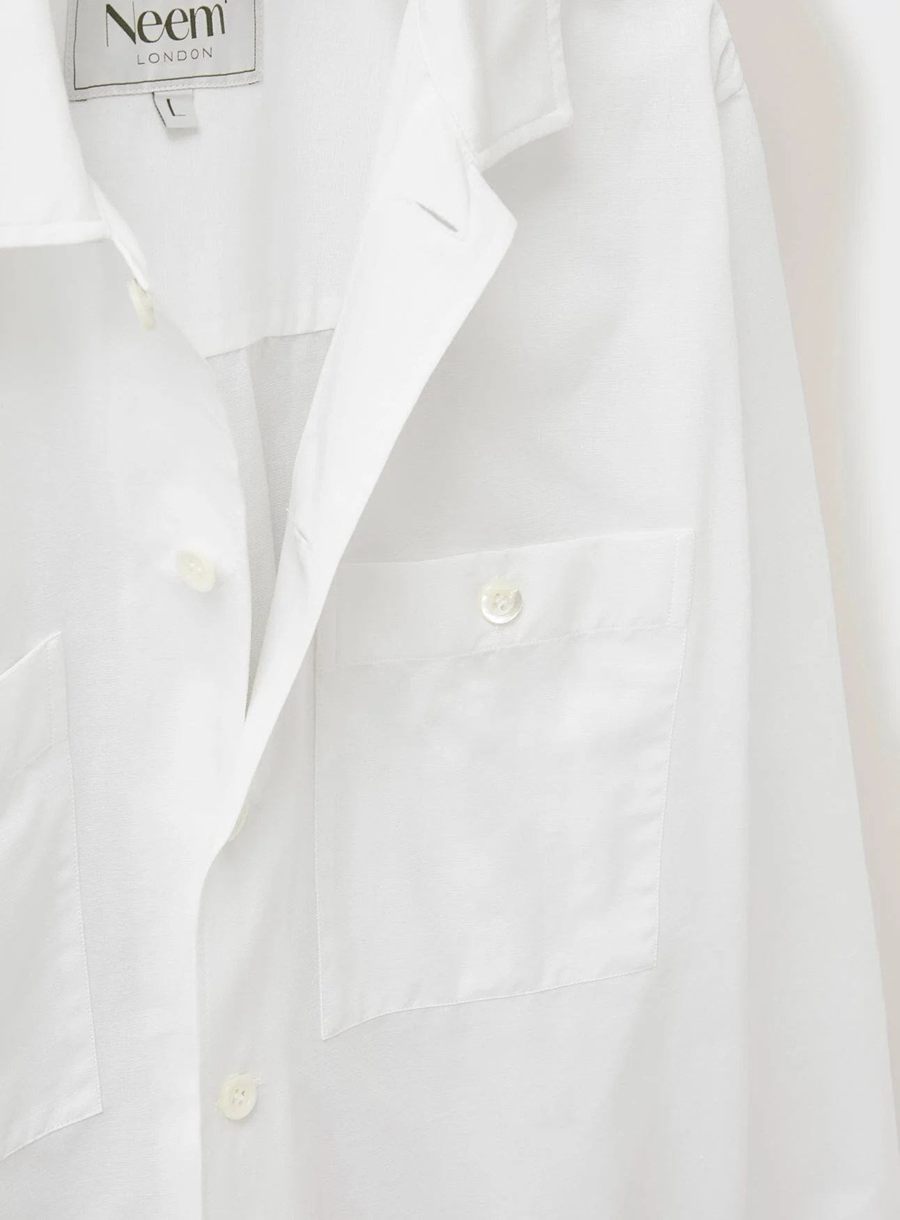 Recycled Italian White Double Pocket Shirt - Image 5