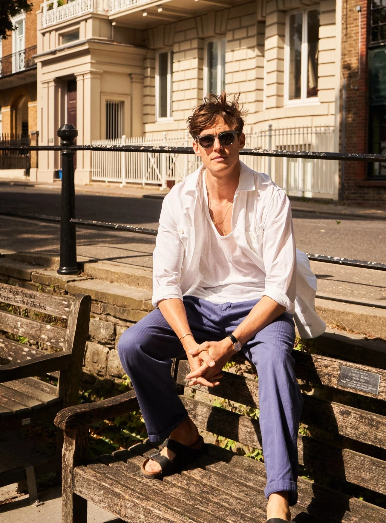 Recycled Italian White Double Pocket Shirt - Image 6