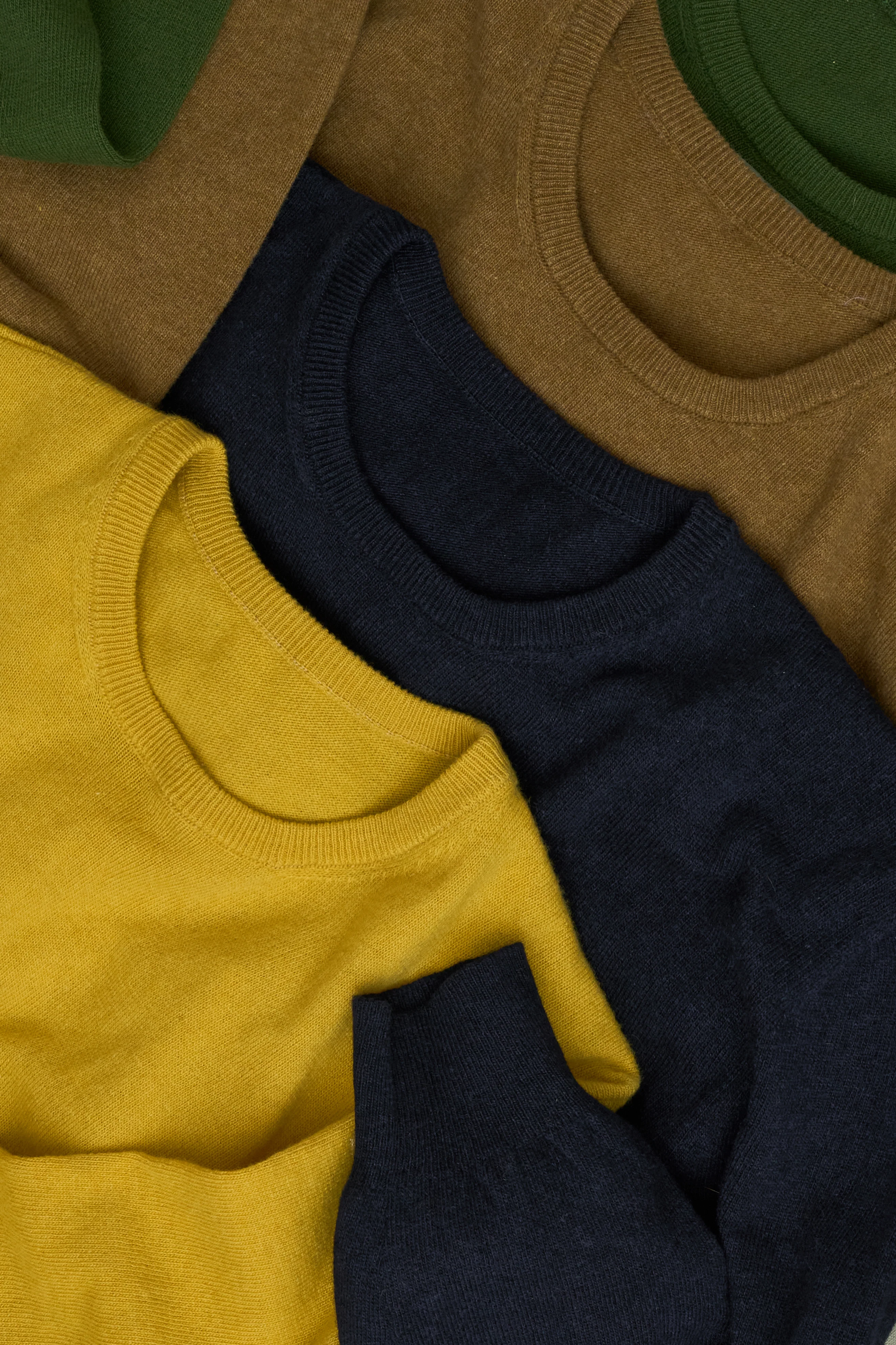 Recycled Italian Wool Knit Navy Crew Neck - Image 9