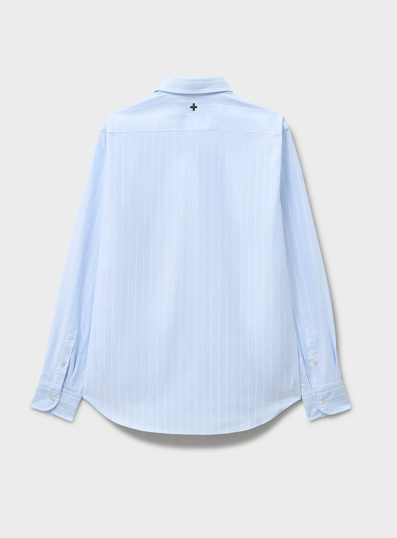 Recycled Oxford Cloth Cotton Sky New Cut Away Popover Shirt - Image 5