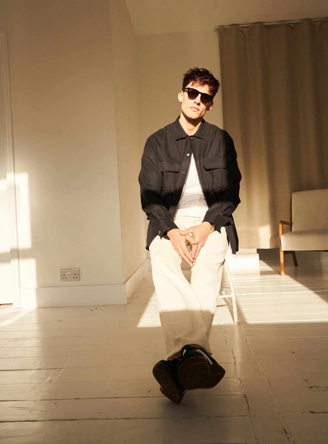 Regenerative Cotton Flannel Black Overshirt - Image 4
