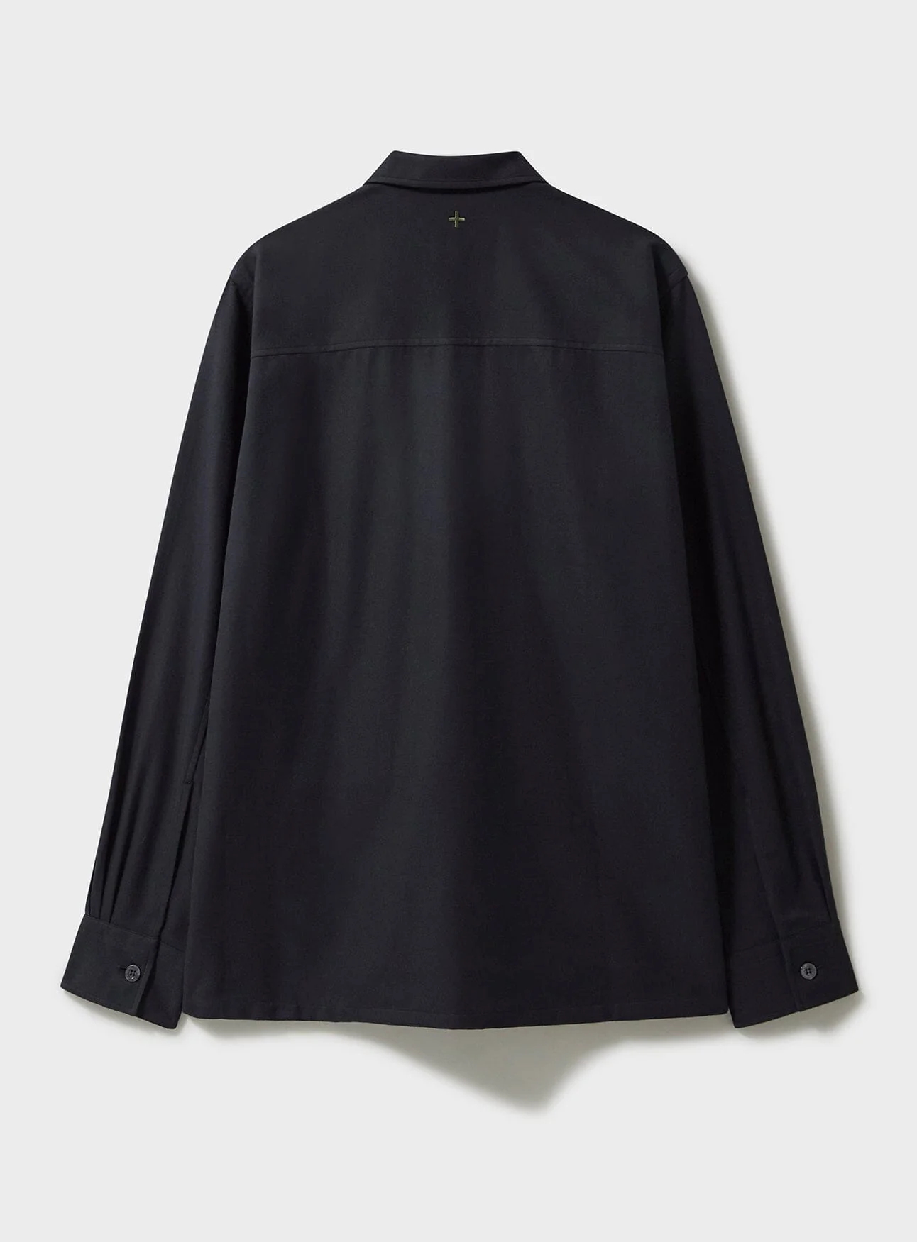 Regenerative Cotton Flannel Black Overshirt - Image 5