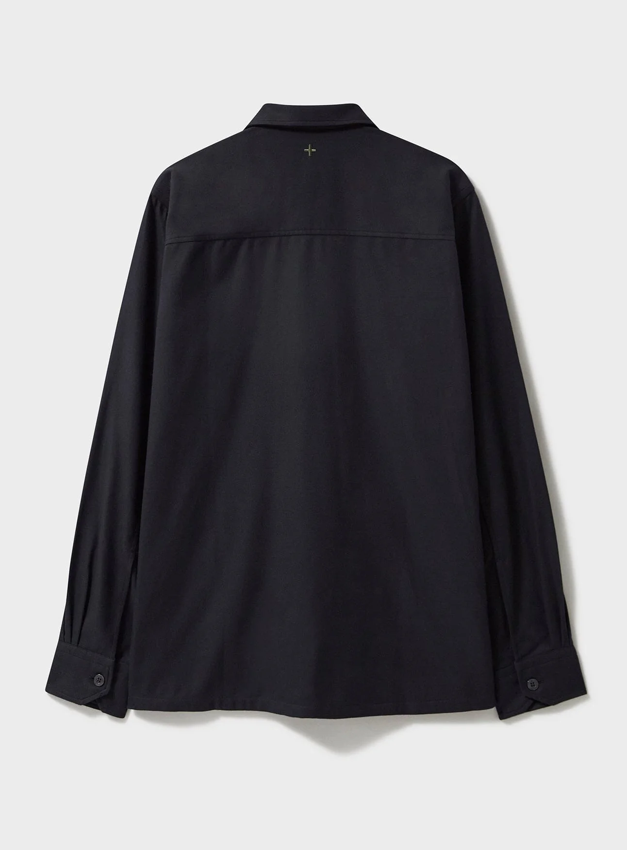 Regenerative Cotton Flannel Black Piccadilly Overshirt - Image 3
