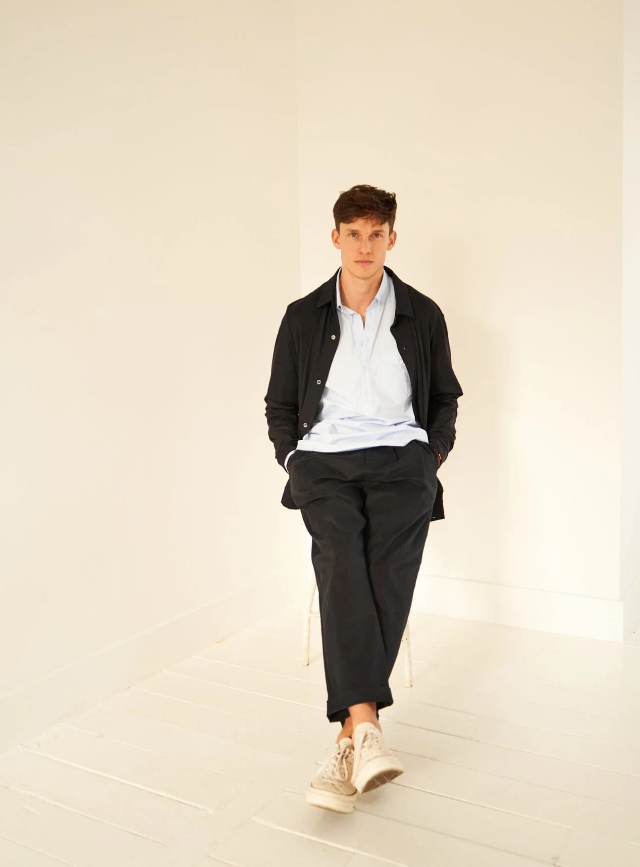 Regenerative Cotton Sky Modern Button-down Collar Popover Shirt - Image 8