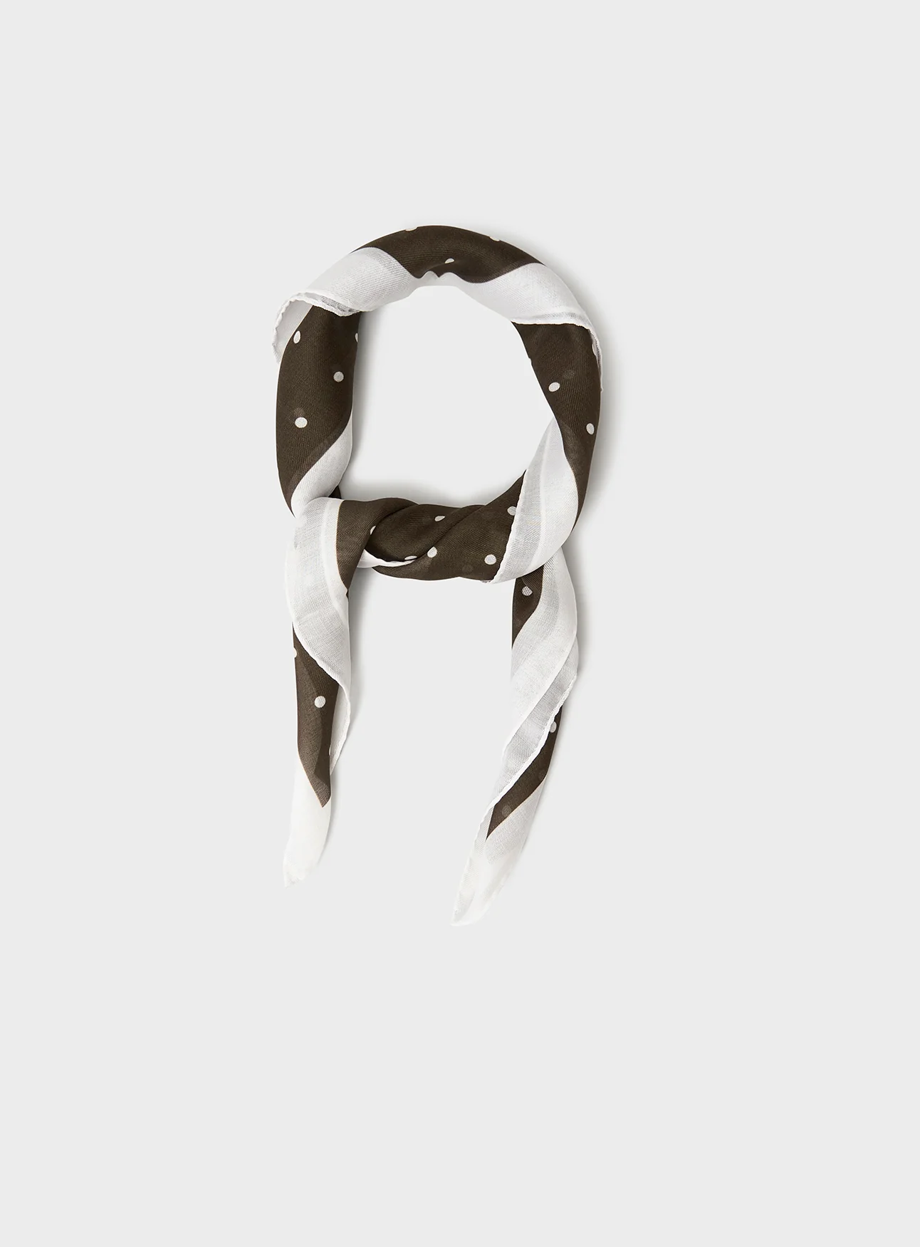 Tencel Polka Dot Chocolate Neem Bandana - Image 3