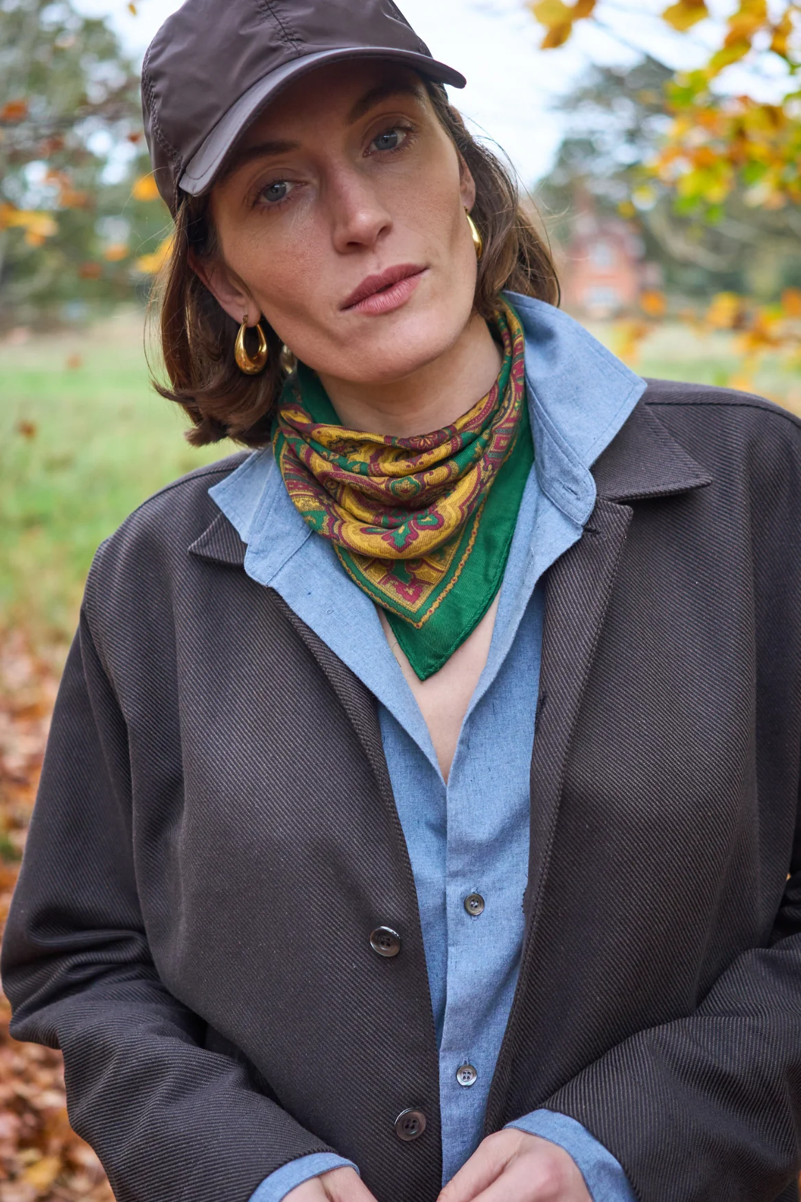 Upcycled Water Repellent Chocolate Baseball Cap - Image 4