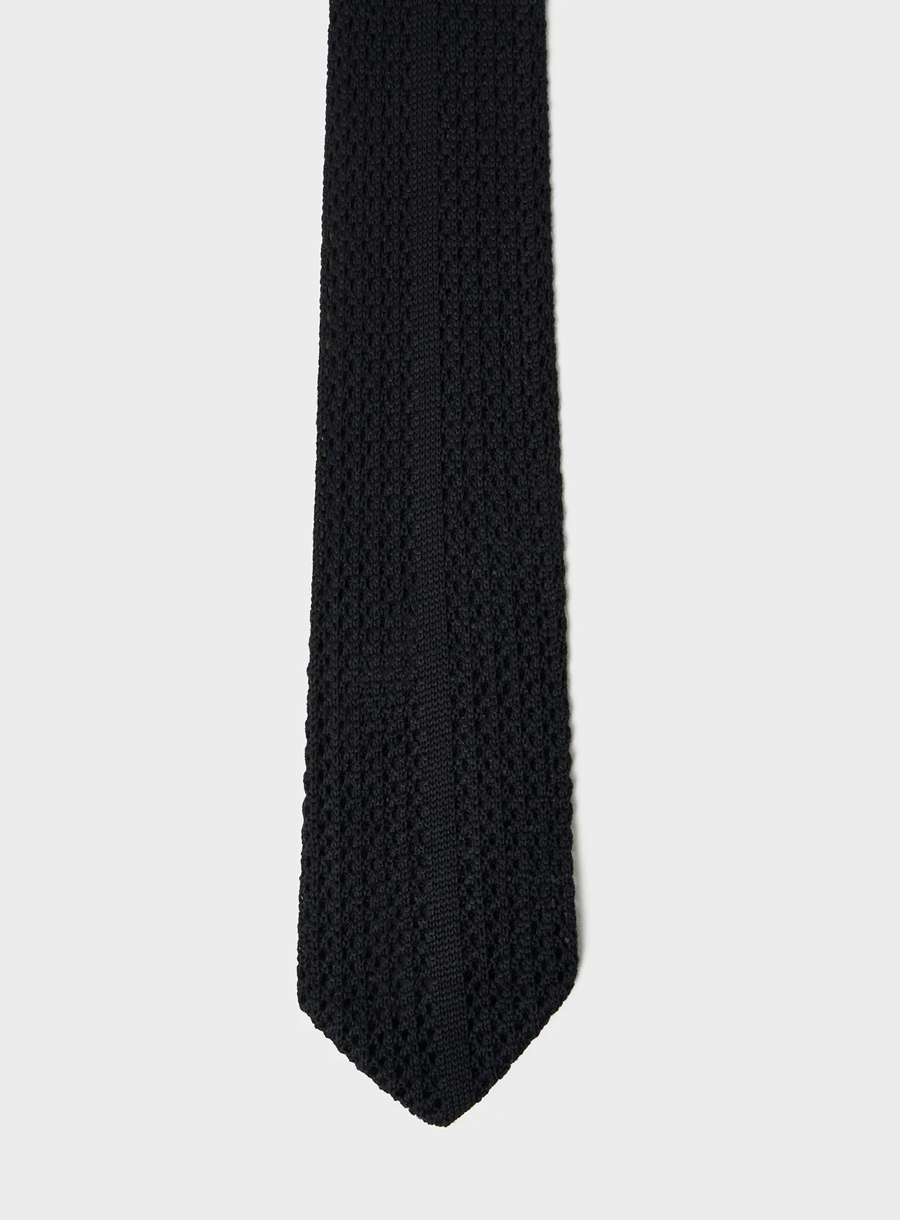 Wool Knit Anthracite Tie - Image 3