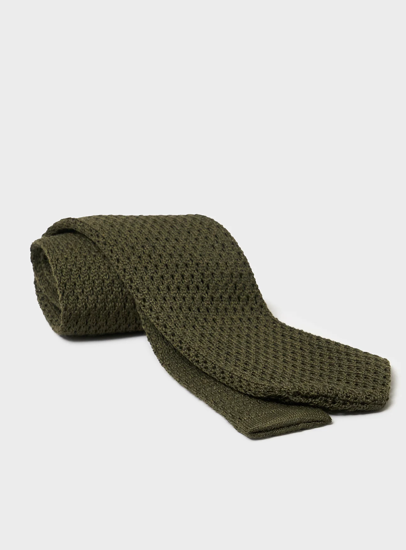 Recycled Wool Knit Green Tie - Image 3