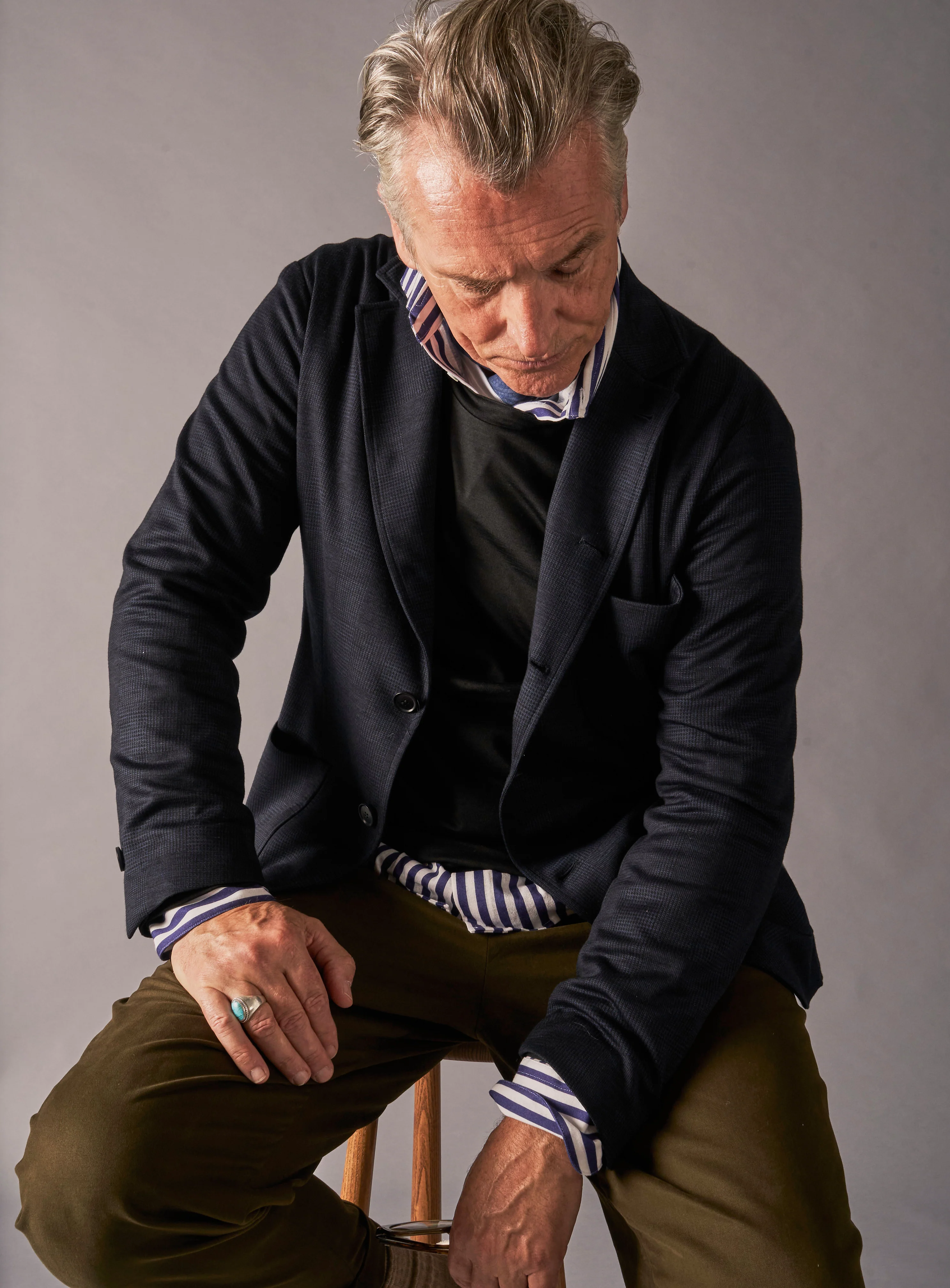 ZQ Merino Super 120s Wool Jersey Black Crew neck - Image 8