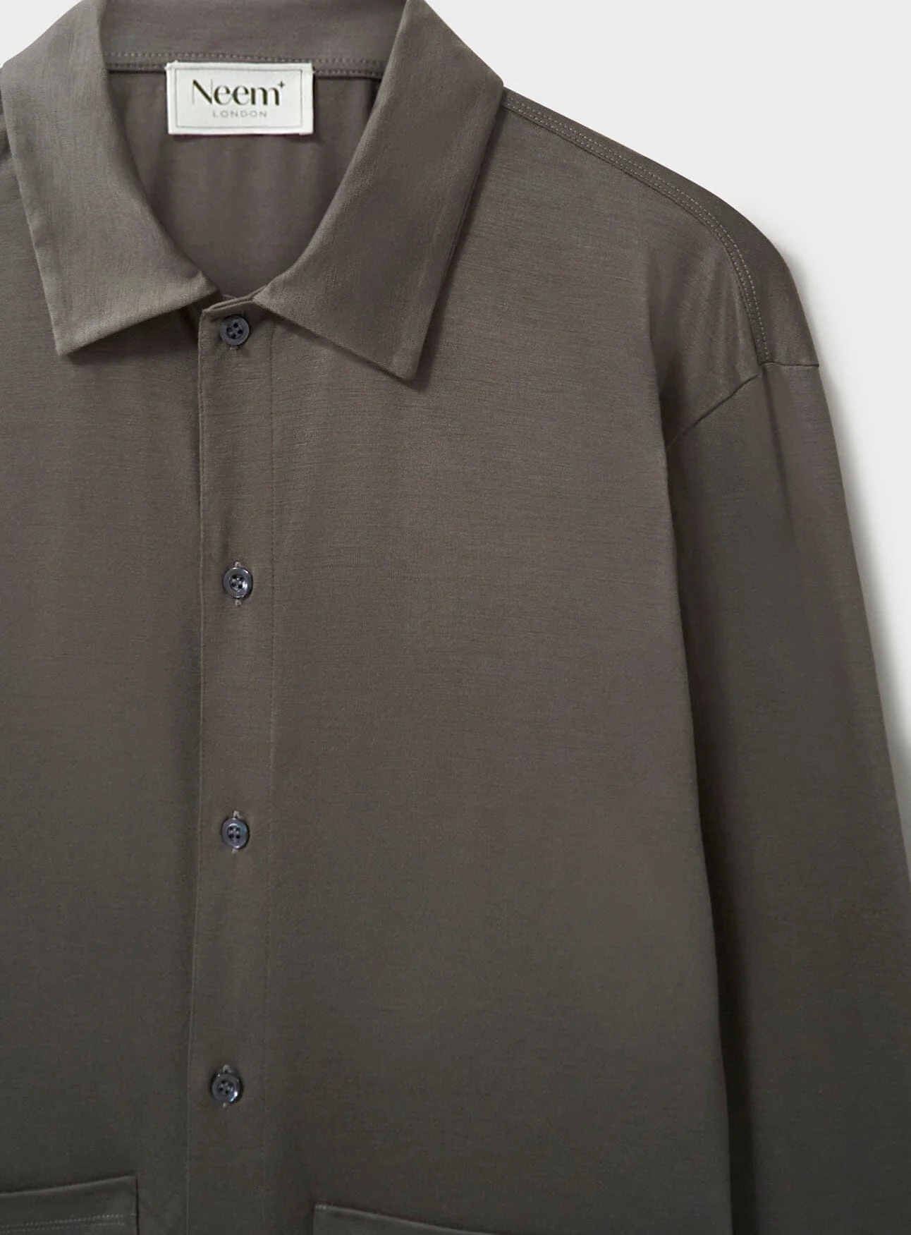 ZQ Merino Wool Oatmeal Super 120s Stretch Jersey Cardigan - Image 3