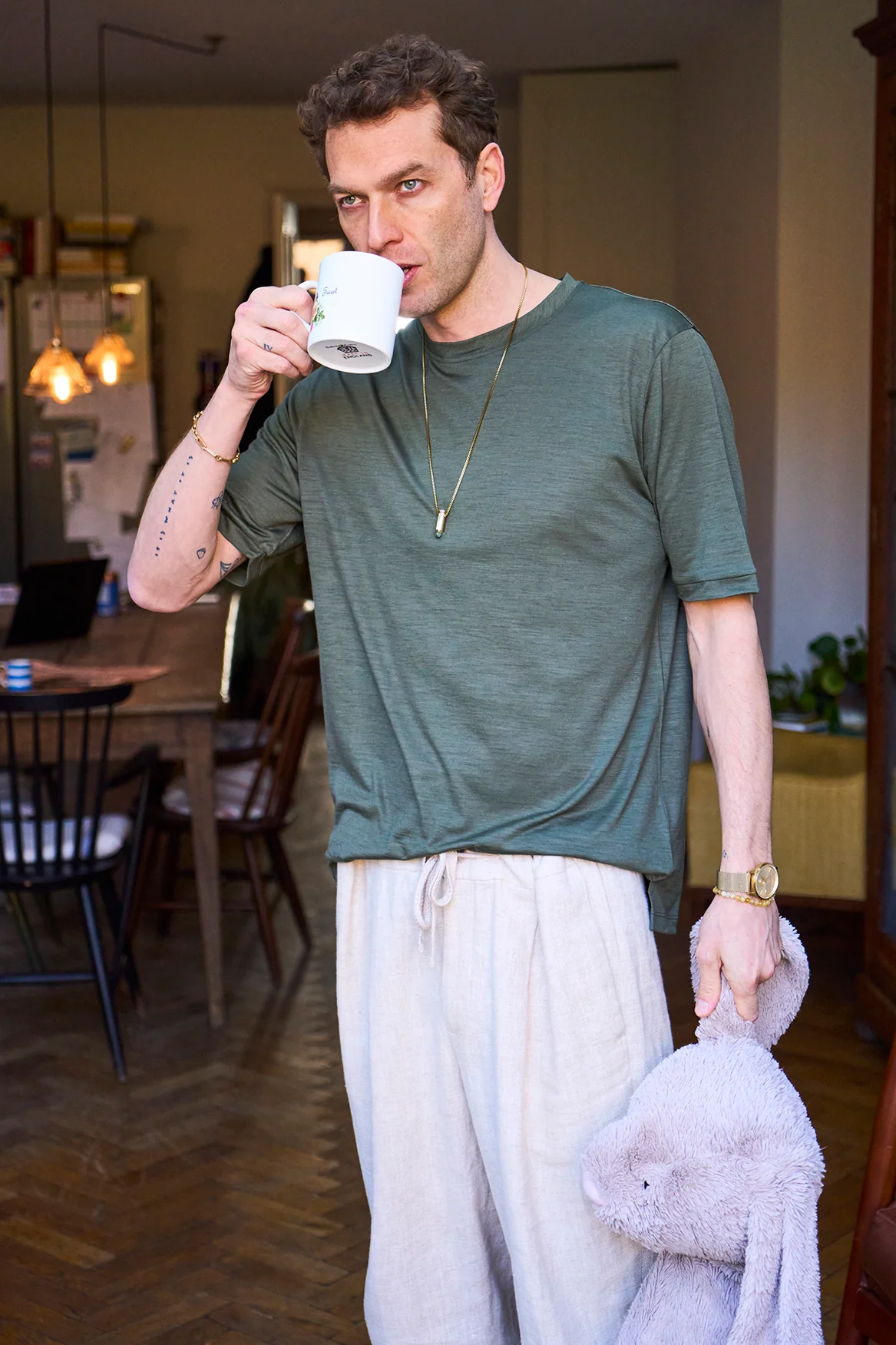 ZQ Merino Wool Jersey Olive T-Shirt - Image 6