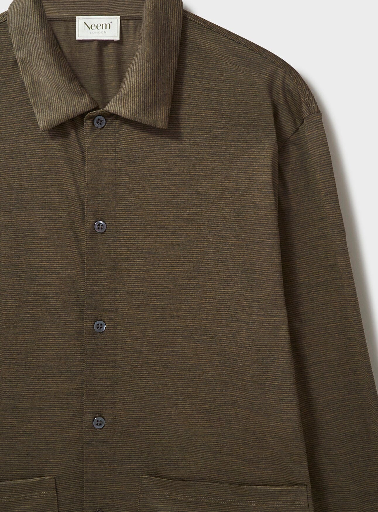 ZQ Merino Wool Jersey Tan stripe Jersey Cardigan - Image 4