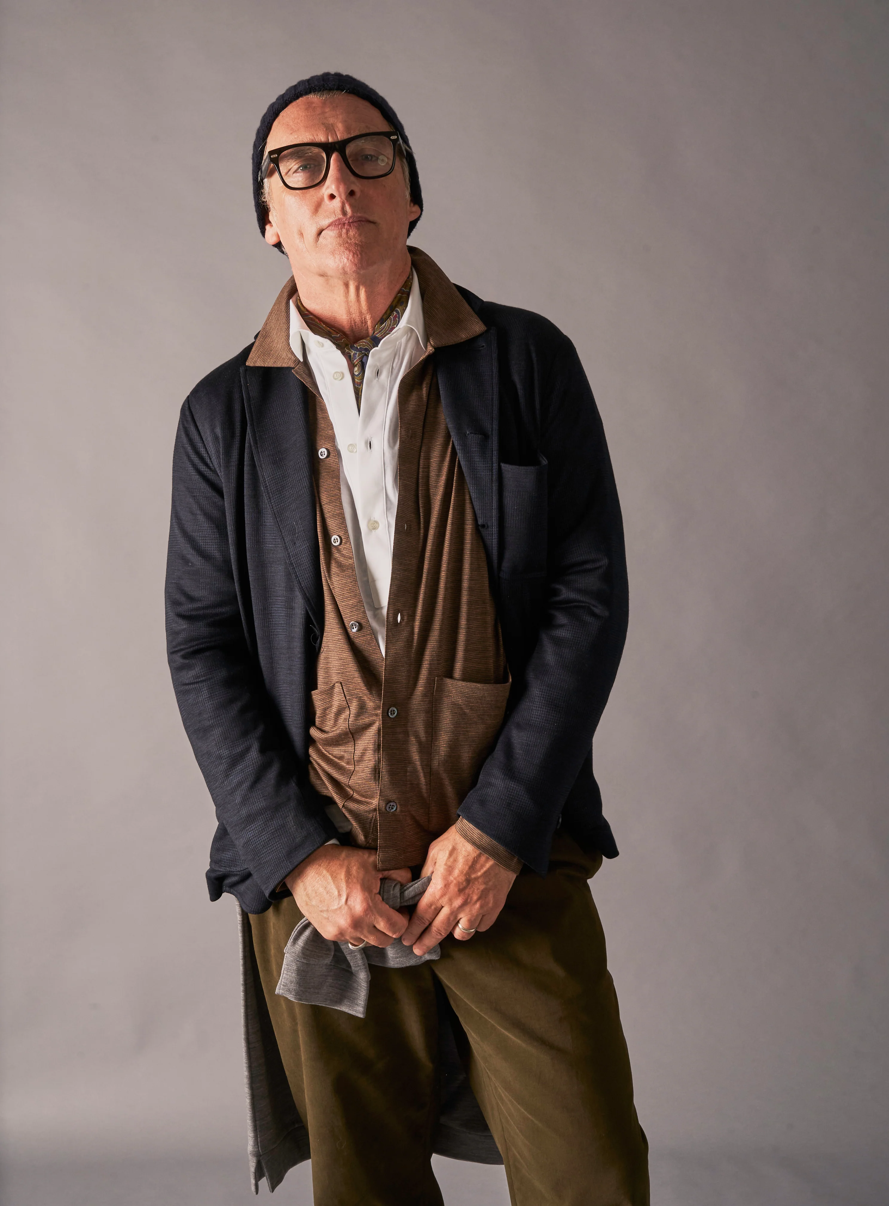ZQ Merino Wool Jersey Tan stripe Jersey Cardigan - Image 8