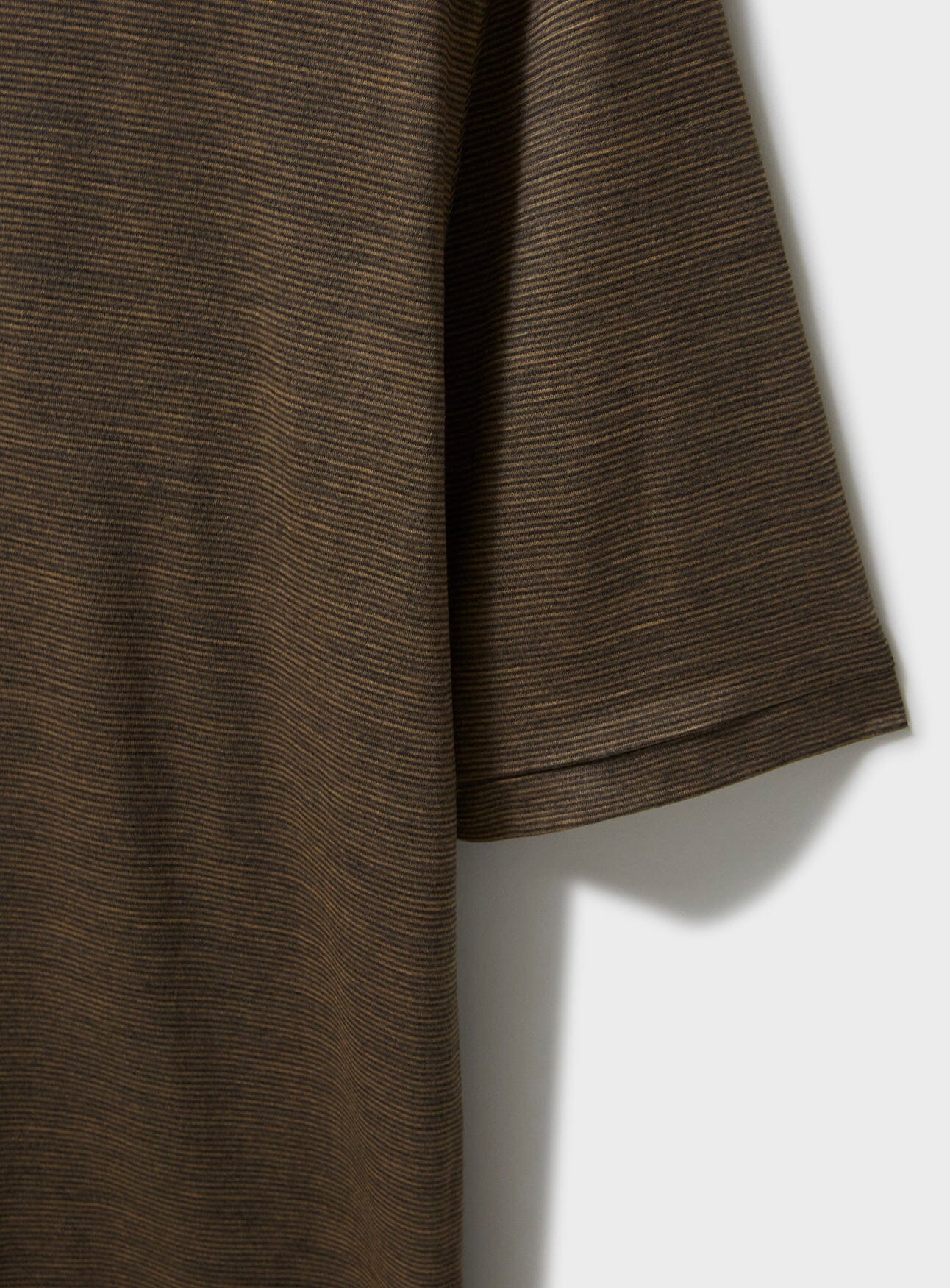 ZQ Merino Super 120s Wool Jersey Tan stripe Neem T - Image 3